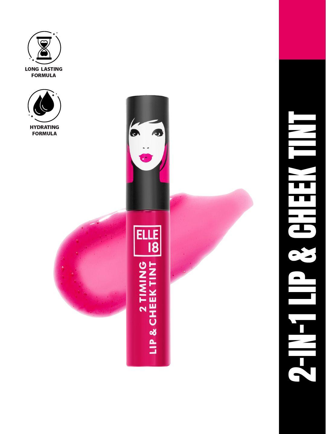 elle 18 2-timing long-lasting hydrating lip & cheek tint 4ml - candy floss