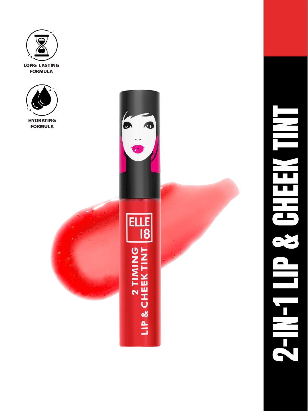 elle 18 2-timing long-lasting hydrating lip & cheek tint 4ml - tropicana