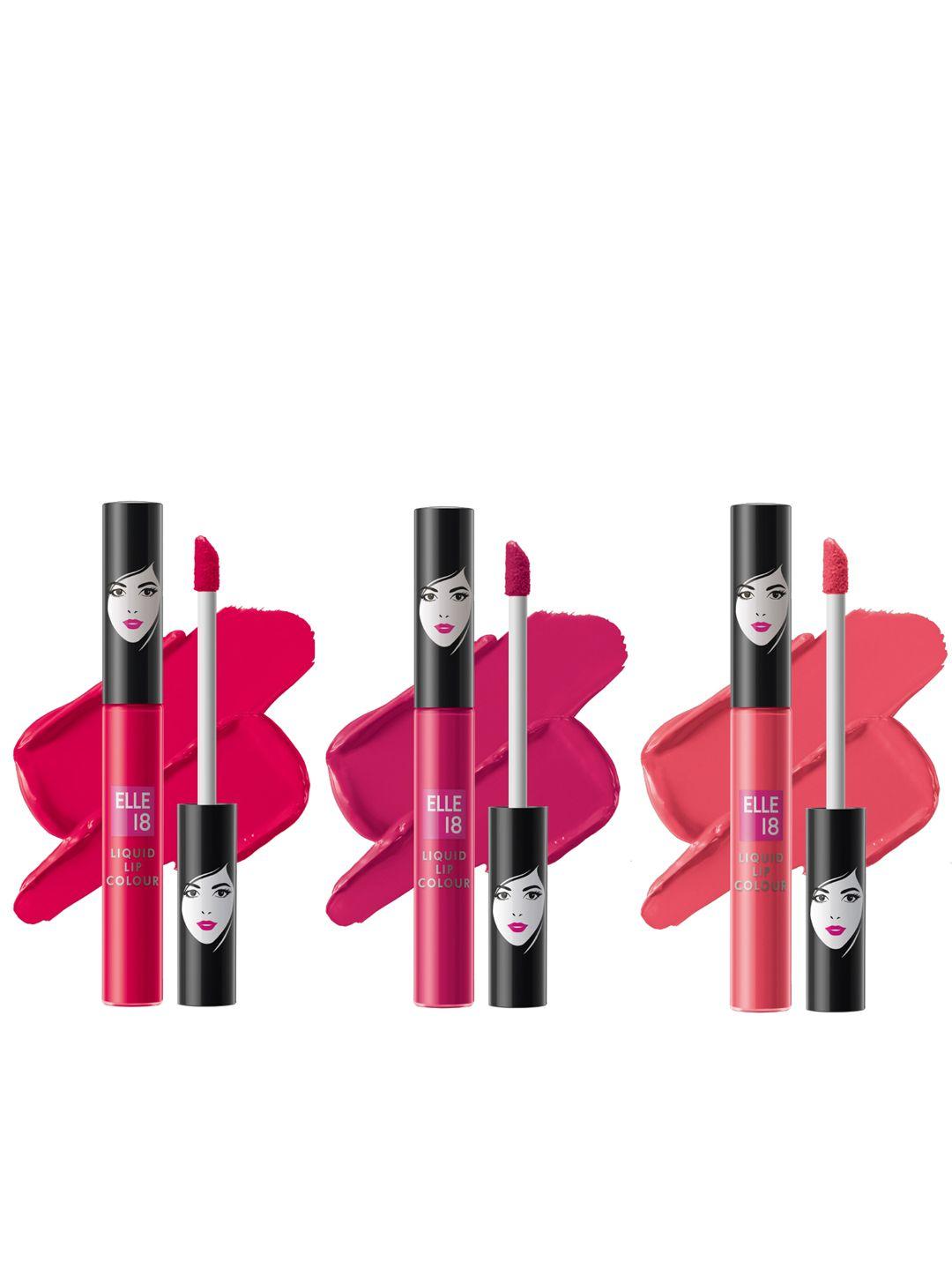 elle 18 set of 3 liquid lip color - 5.6 ml each