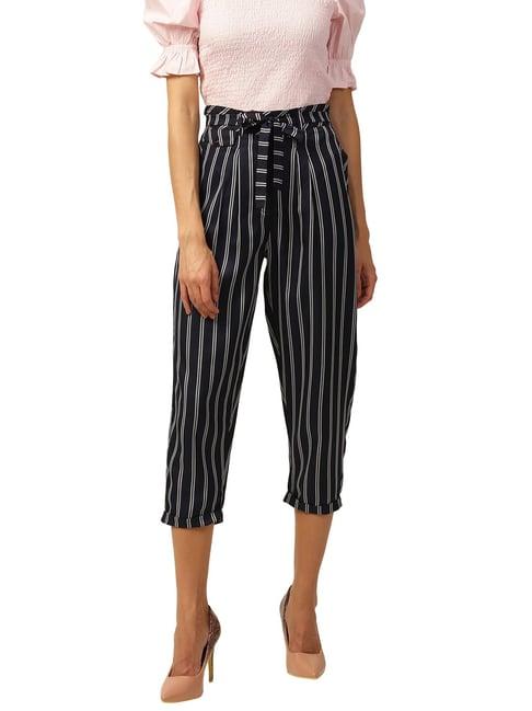 elle black relaxed fit capris