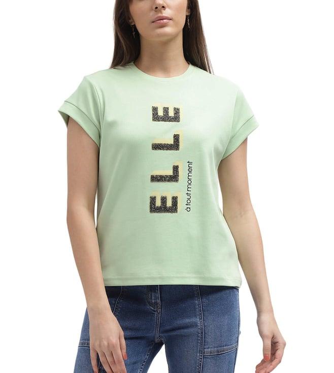 elle green logo relaxed fit t-shirt