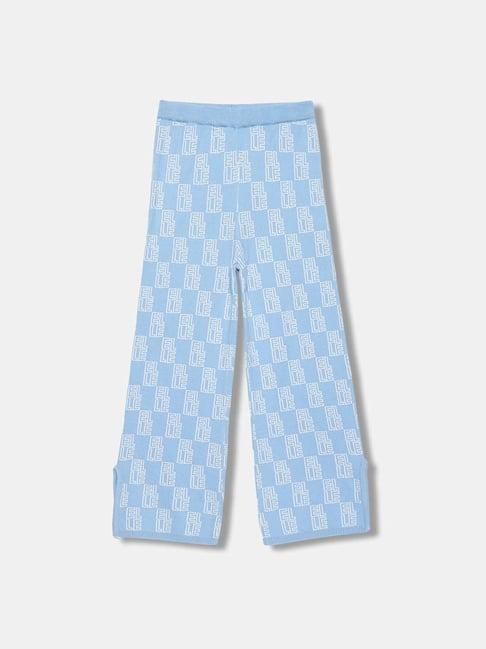 elle kids blue cotton trouser