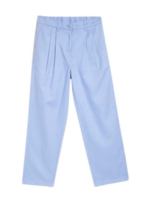 elle kids blue cotton trousers