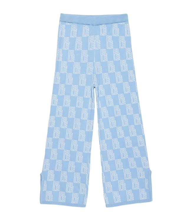 elle kids blue fashion logo relaxed fit trousers