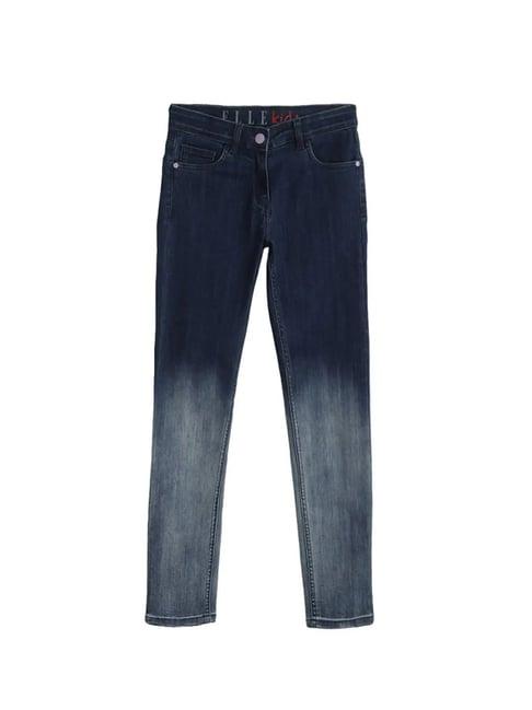 elle kids blue solid  jeans