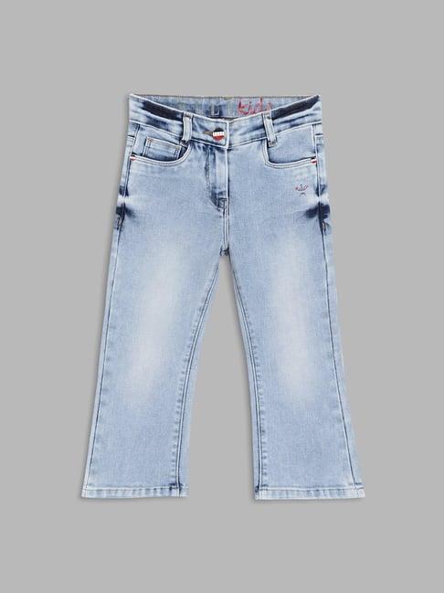 elle kids blue solid jeans