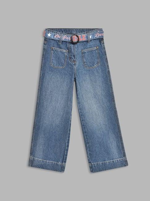 elle kids blue washed jeans