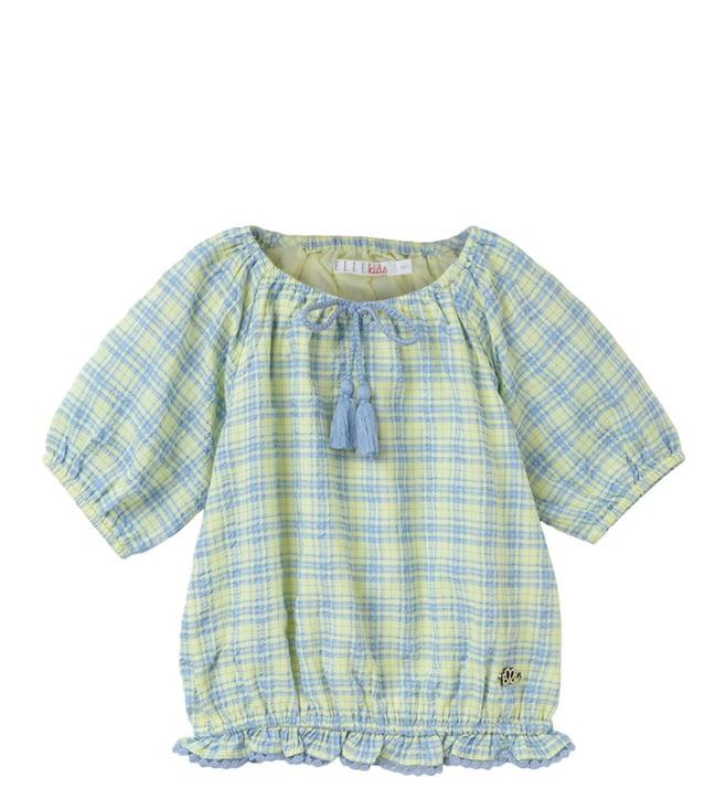 elle kids multi fashion checked loose fit top
