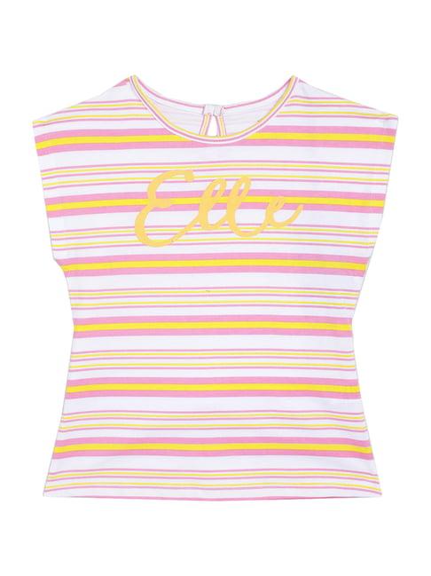 elle kids multicolor cotton striped top