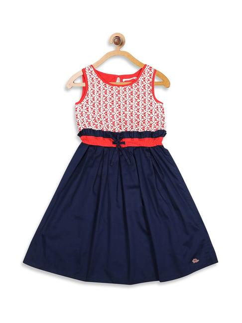 elle kids red printed dress