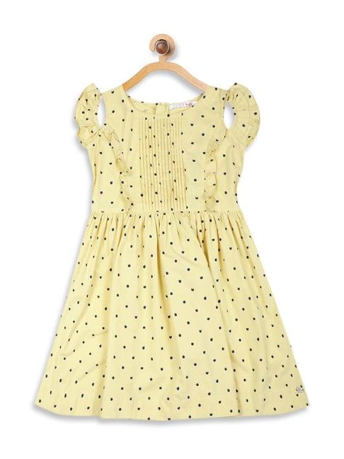 elle kids yellow printed dress