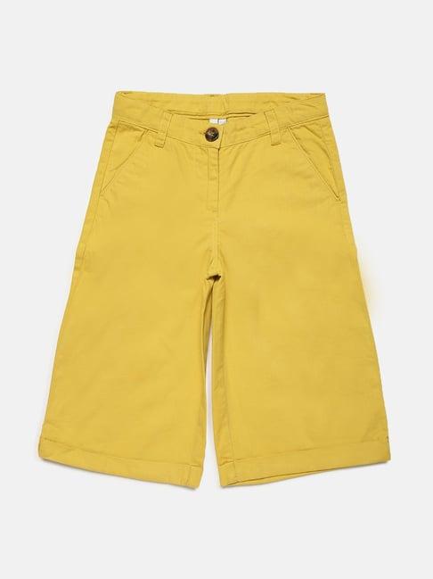 elle kids yellow solid trousers