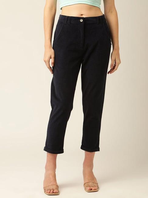 elle navy regular fit chinos