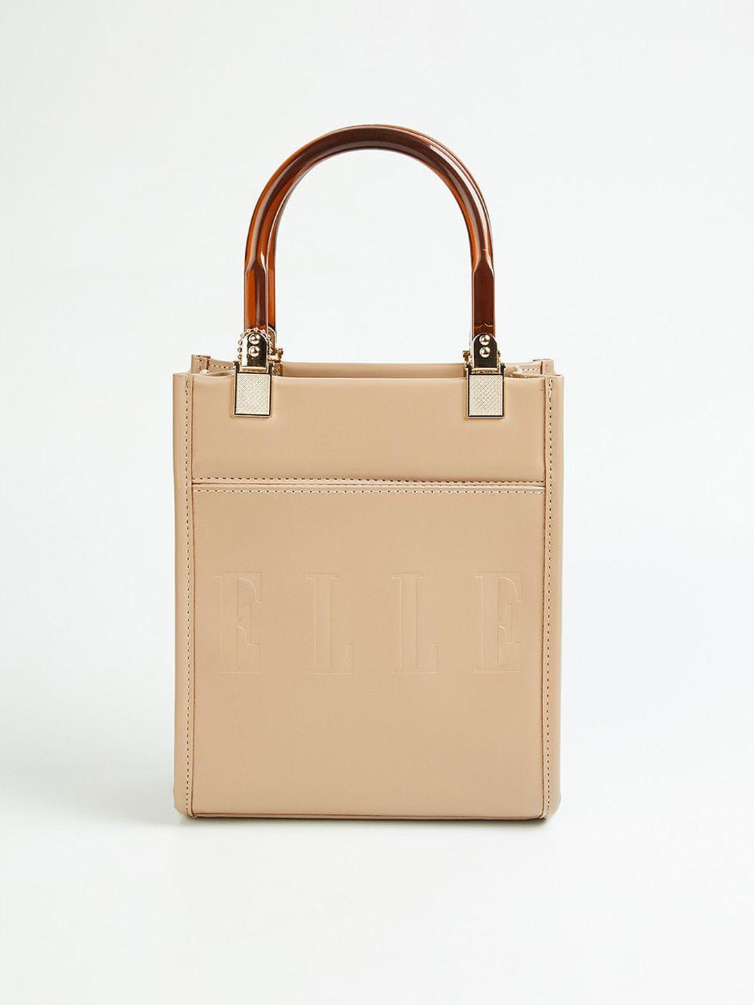 elle oversized structured handheld bag