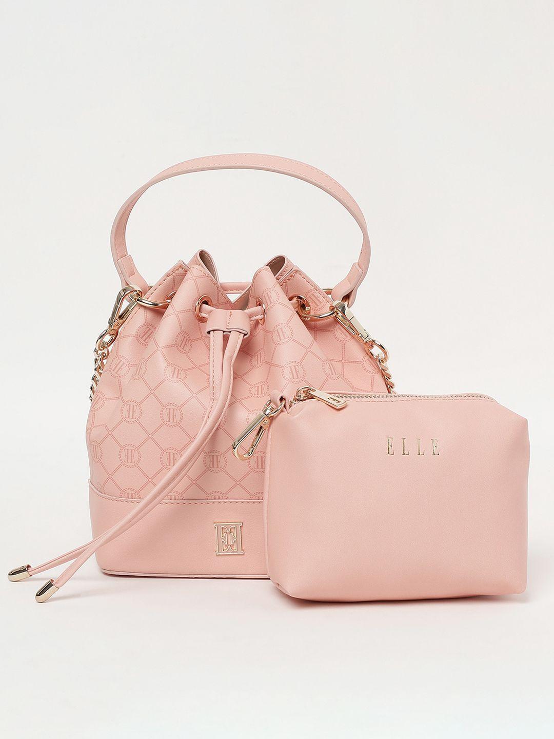 elle printed handheld bag