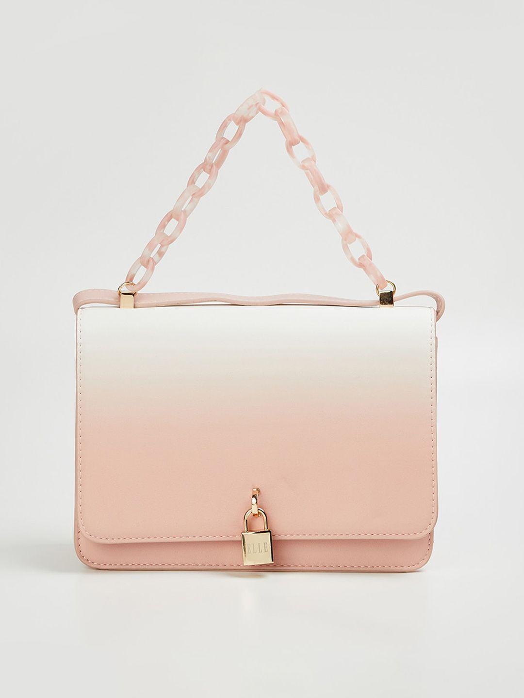 elle structured sling bag with buckle detail