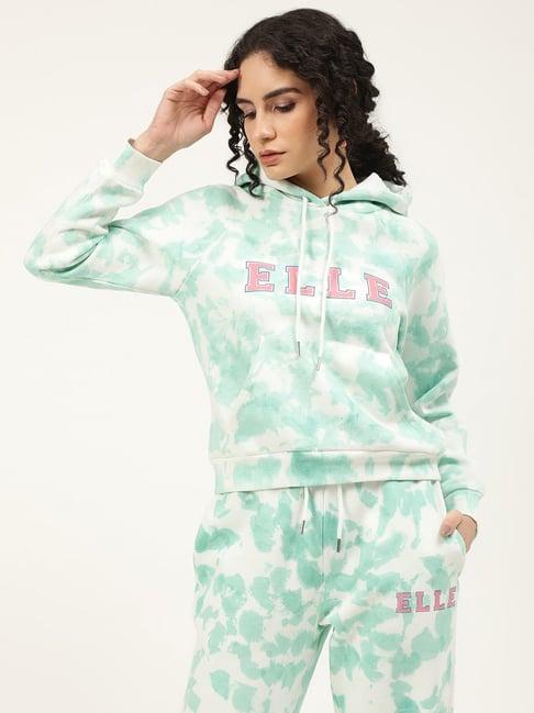 elle turquoise tie - dye hoodie