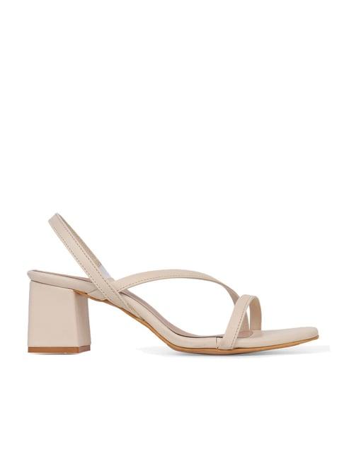 elle women's beige sling back sandals