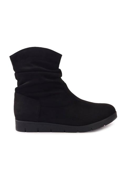 elle women's black casual booties