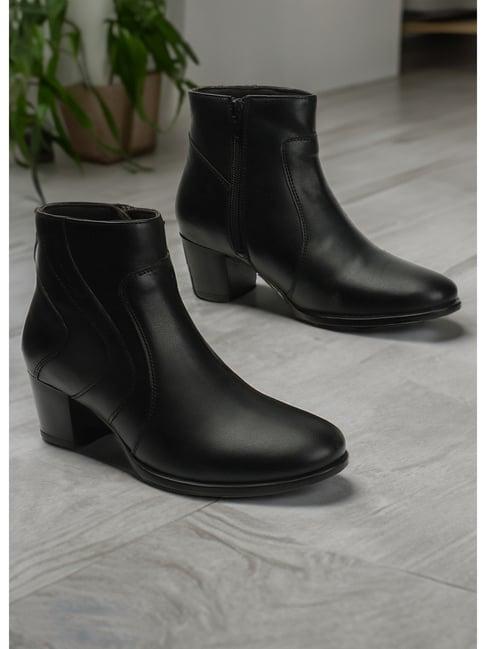 elle women's black casual boots