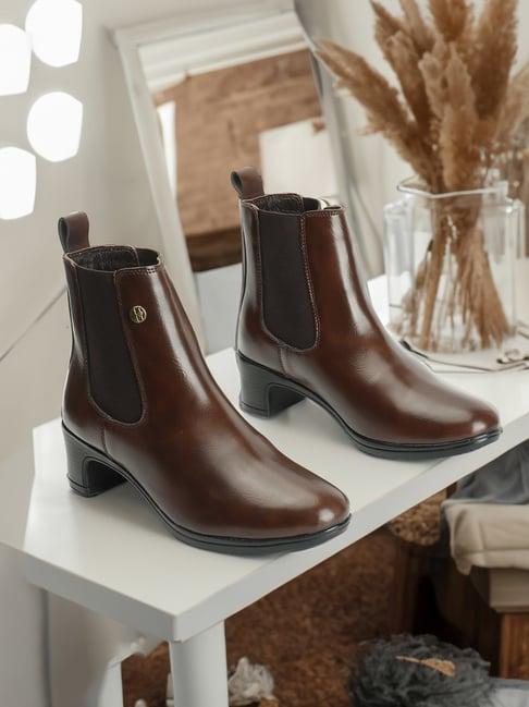 elle women's brown chelsea boots