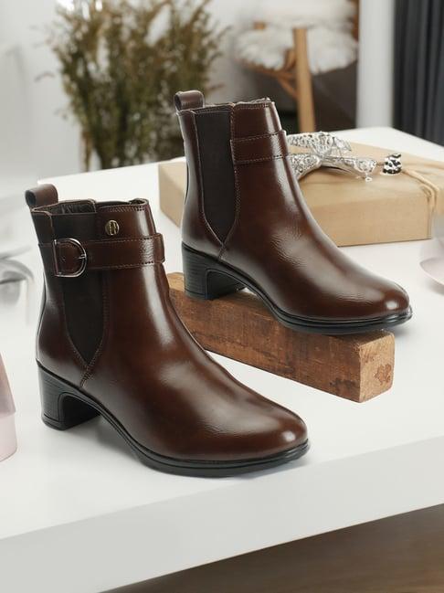 elle women's brown chelsea boots