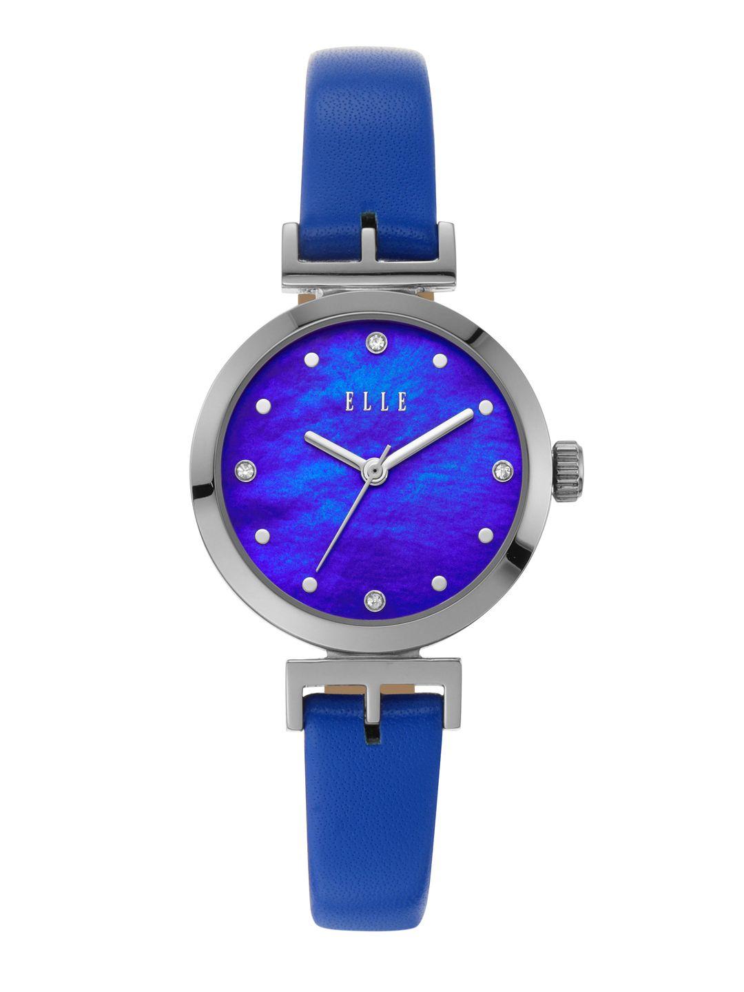elle women blue analogue watch ell21007