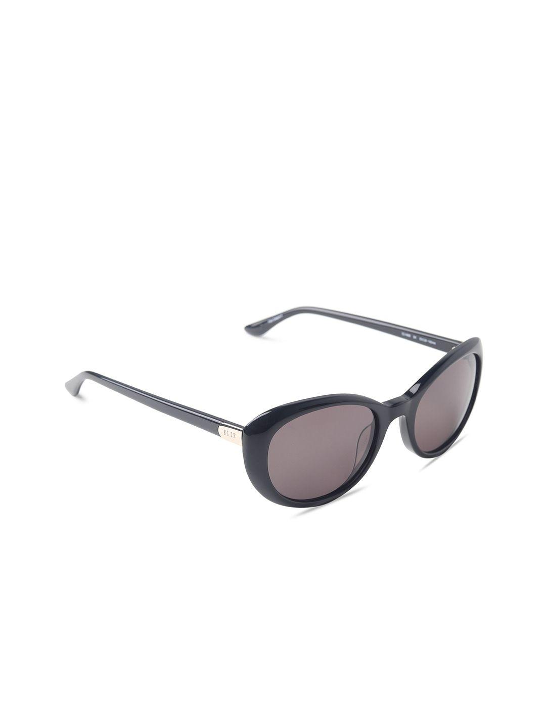 elle women grey lens & black cateye sunglasses with uv protected lens el14898-53