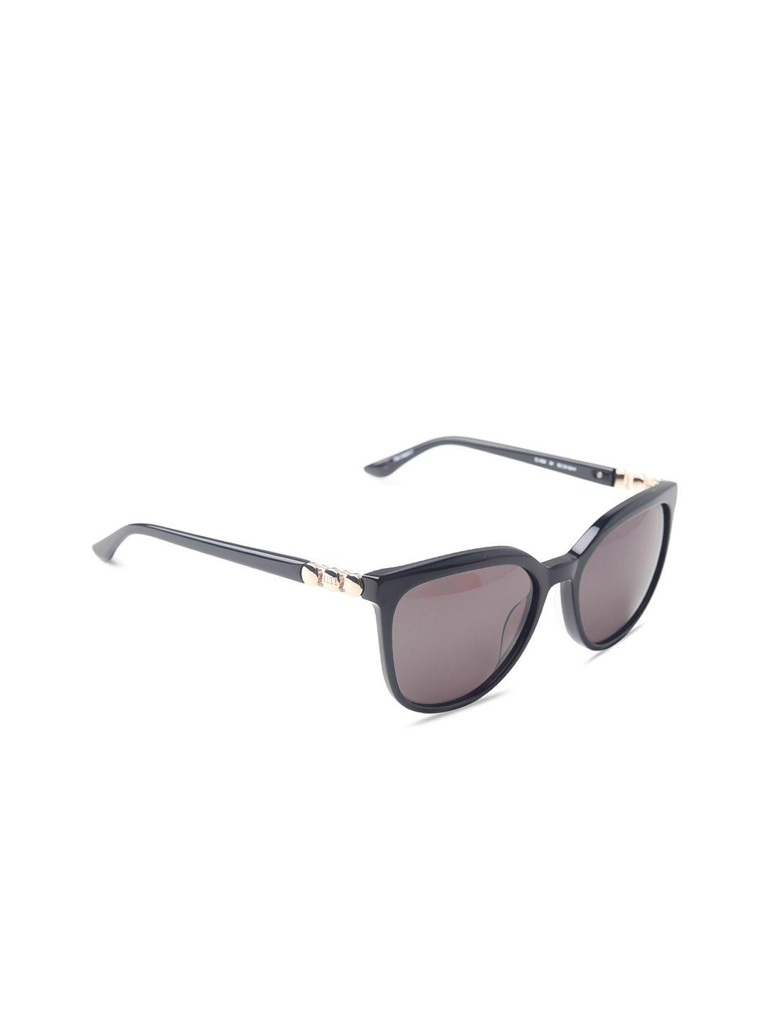 elle women grey lens & black oval sunglasses with uv protected lens el14894-56-bk