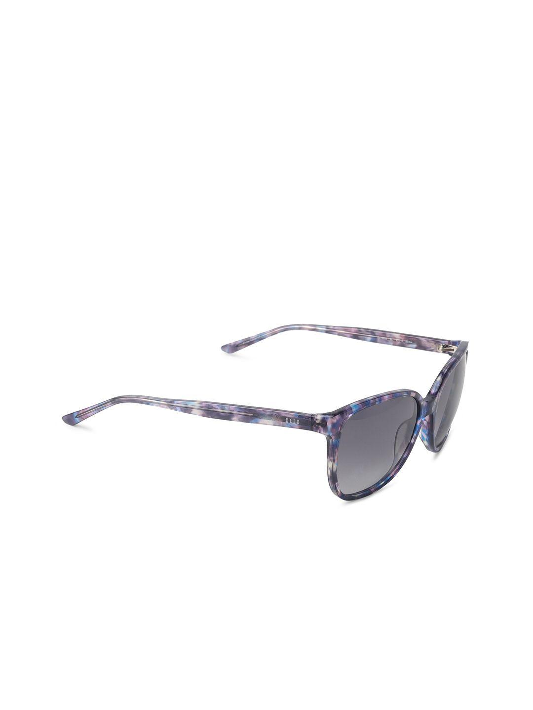 elle women grey lens & blue aviator sunglasses with uv protected lens el14888-57-bl