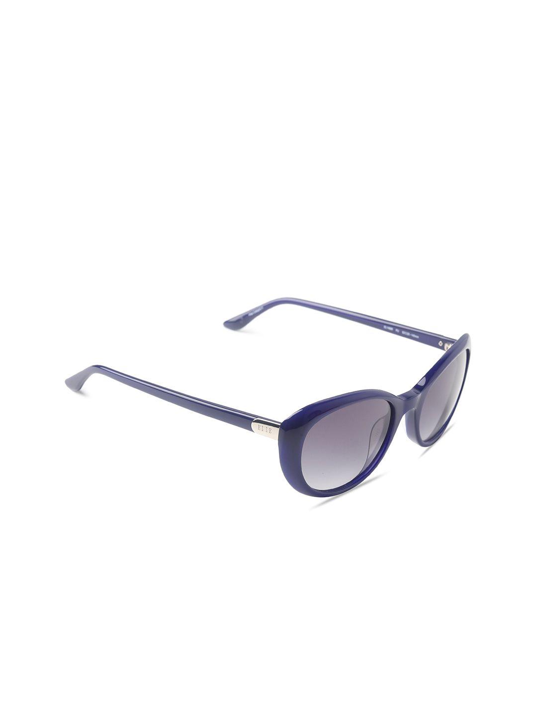 elle women grey lens & blue round sunglasses with uv protected lens el14898-53