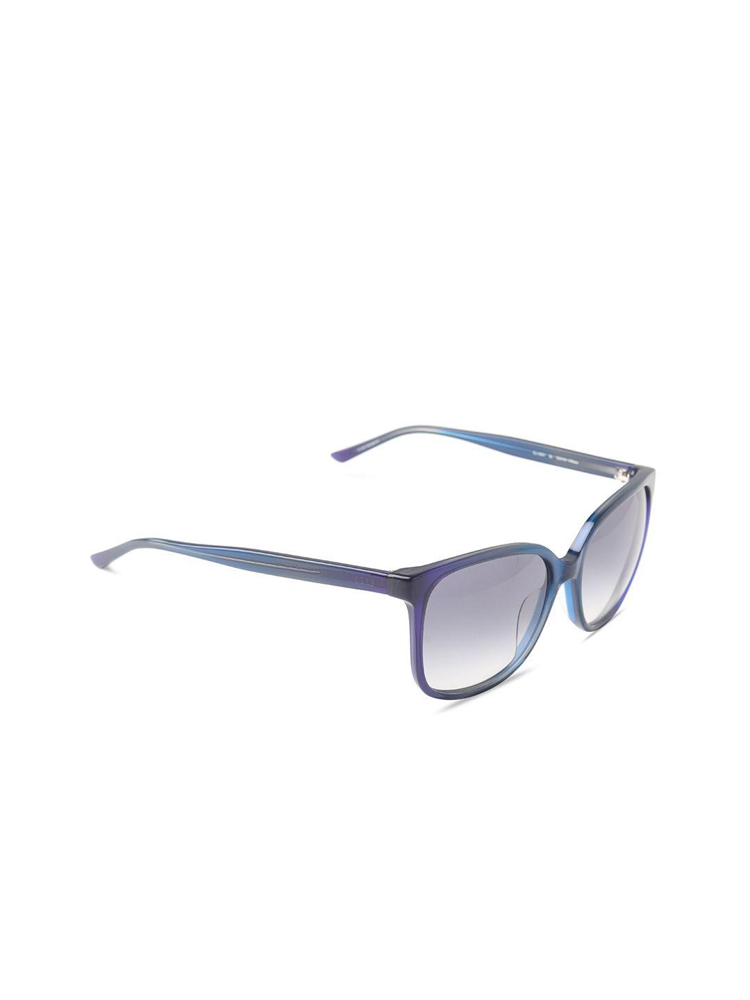 elle women grey lens & blue wayfarer sunglasses with uv protected lens