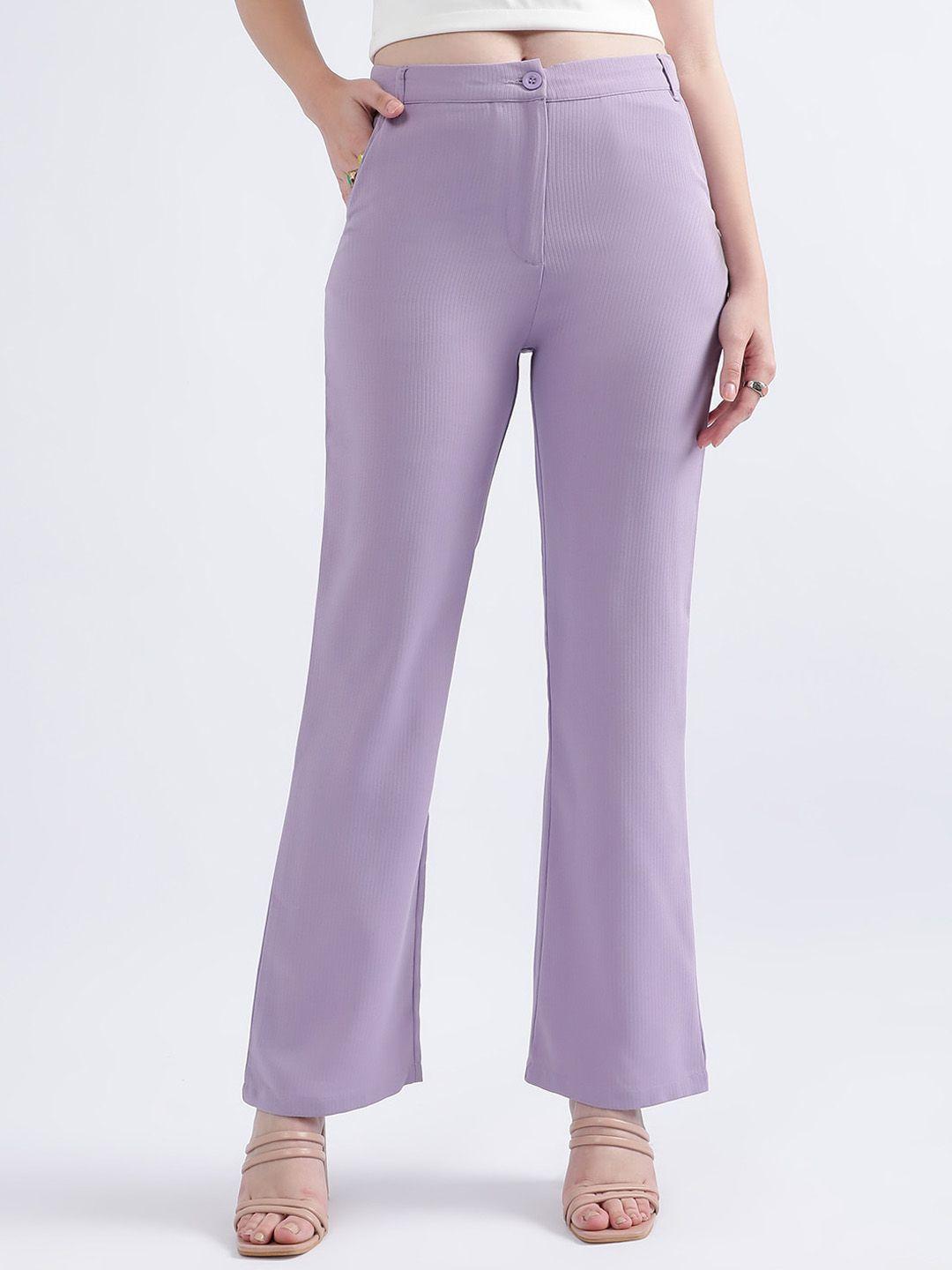 elle women mid-rise bootcut trousers