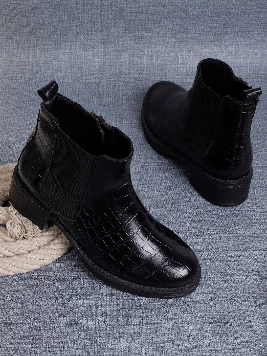 elle women textured casual boots
