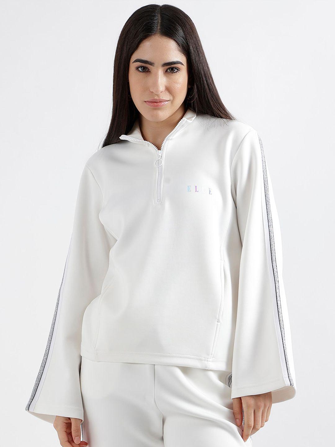 elle women white sweatshirt