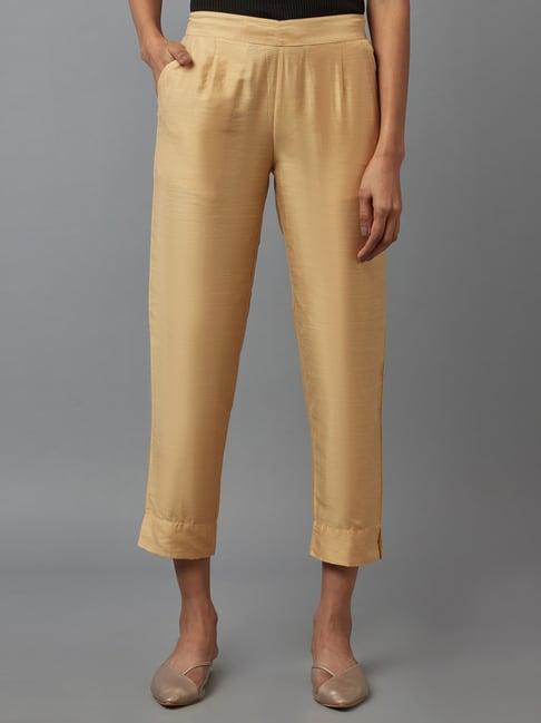 elleven beige plain pants