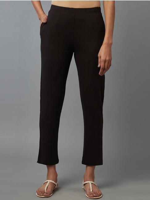 elleven black plain pants