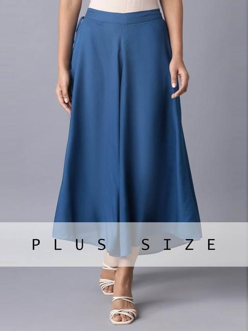 elleven blue plain palazzos