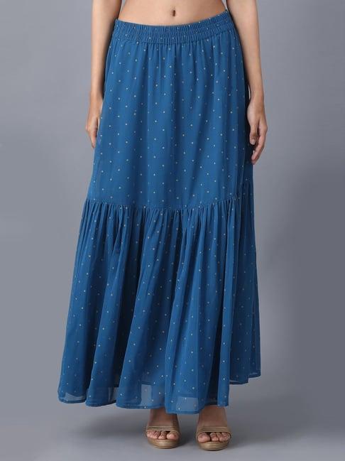 elleven blue printed skirt