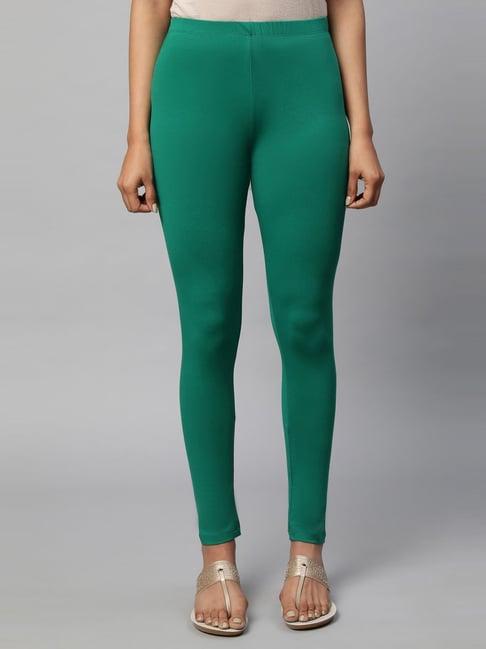 elleven from aurelia green cotton regular fit tights