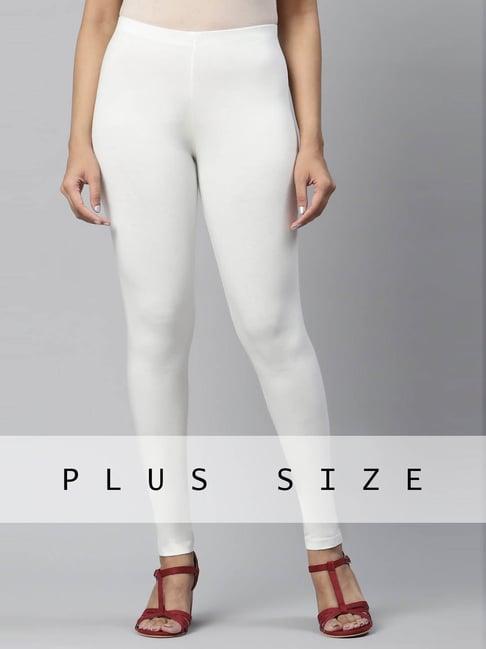 elleven from aurelia off-white cotton regular fit leggings