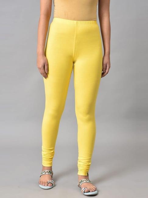 elleven from aurelia yellow skinny fit leggings