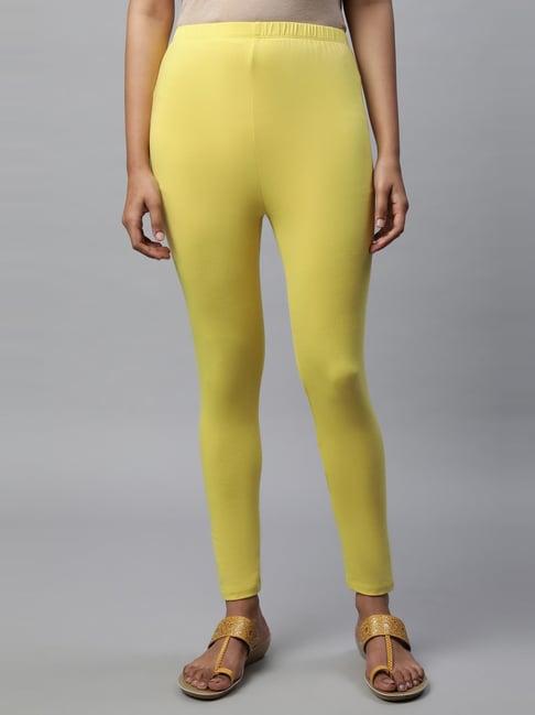 elleven from aurelia yellow skinny fit tights