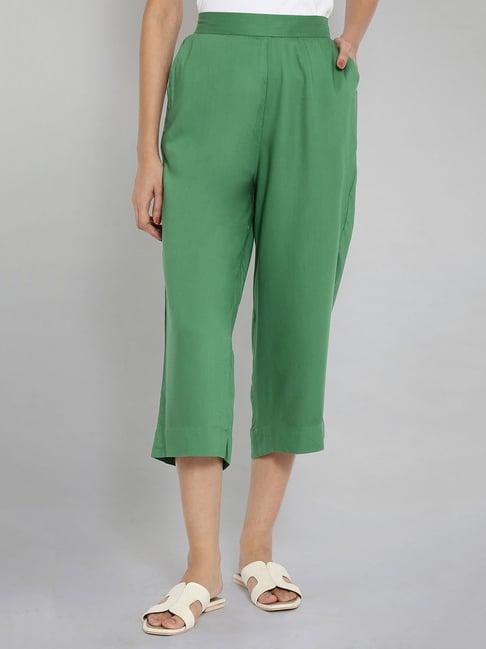 elleven green cropped pants
