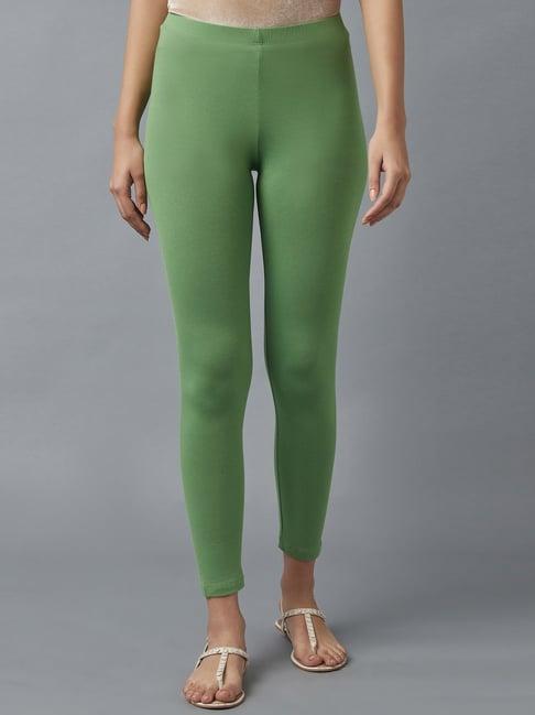 elleven green plain leggings