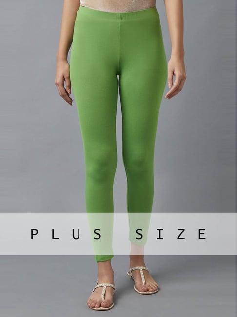 elleven green plain leggings