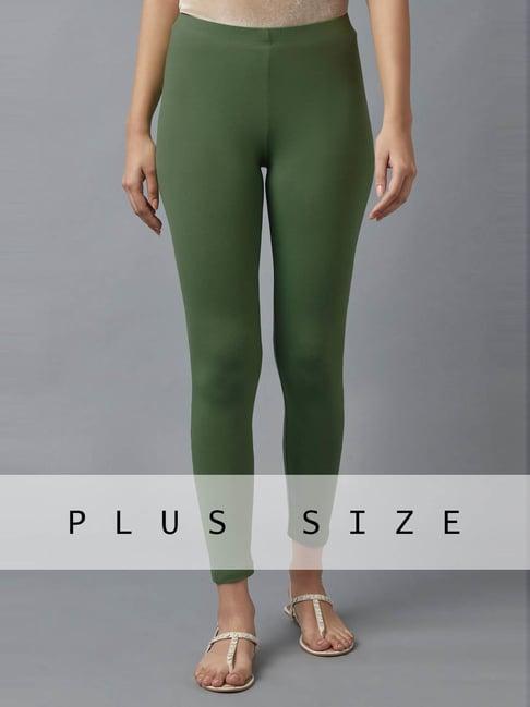 elleven green plain leggings