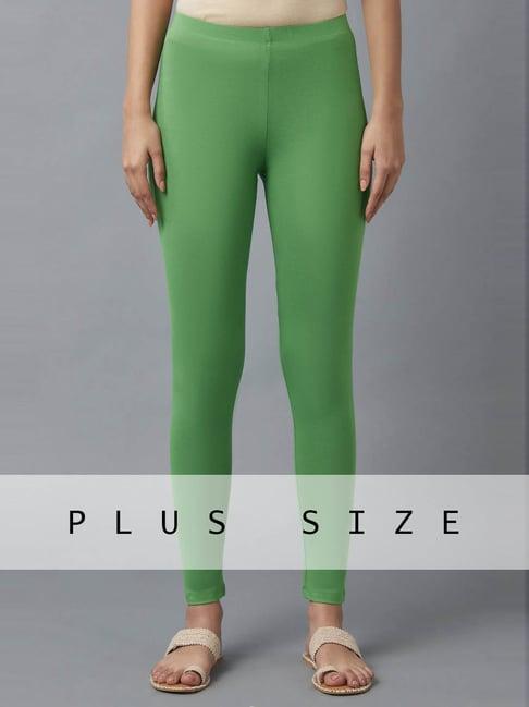 elleven green plain leggings