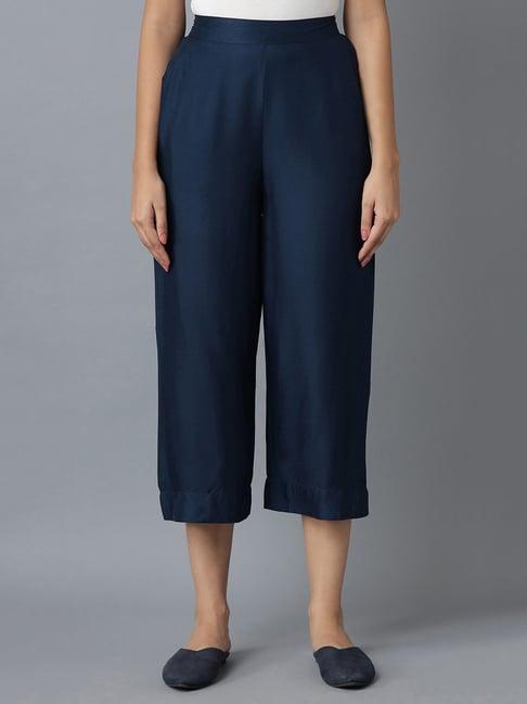 elleven navy cropped pants