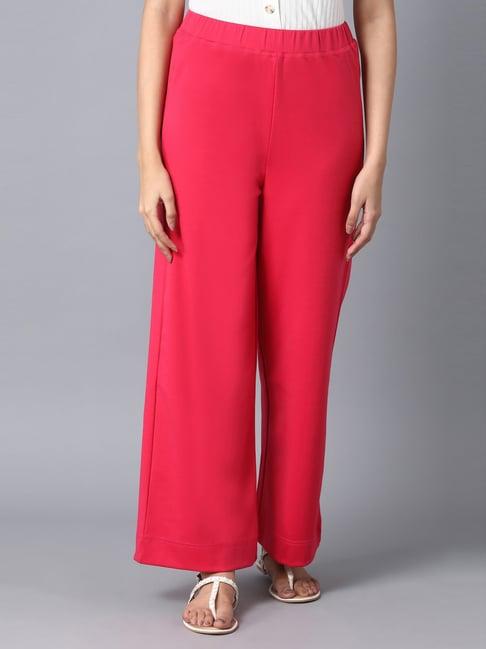 elleven pink regular fit palazzos